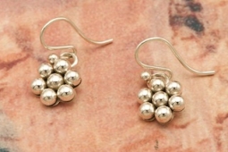 Navajo Artist Artie Yellowhorse Sterling Silver Bead Earrings